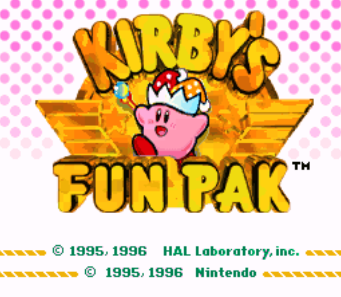 Kirbys Fun Pak Title Screen